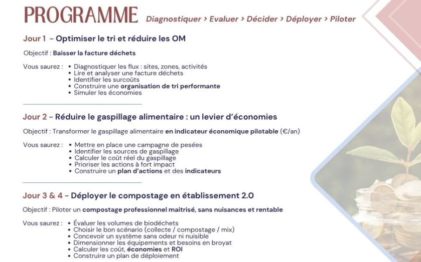 formation gestion déchets